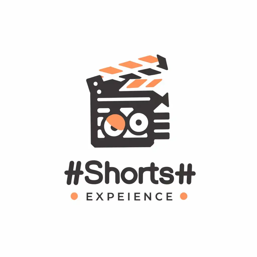 a logo design,with the text "@Shorts#", main symbol:Short film Experience,Moderate,clear background