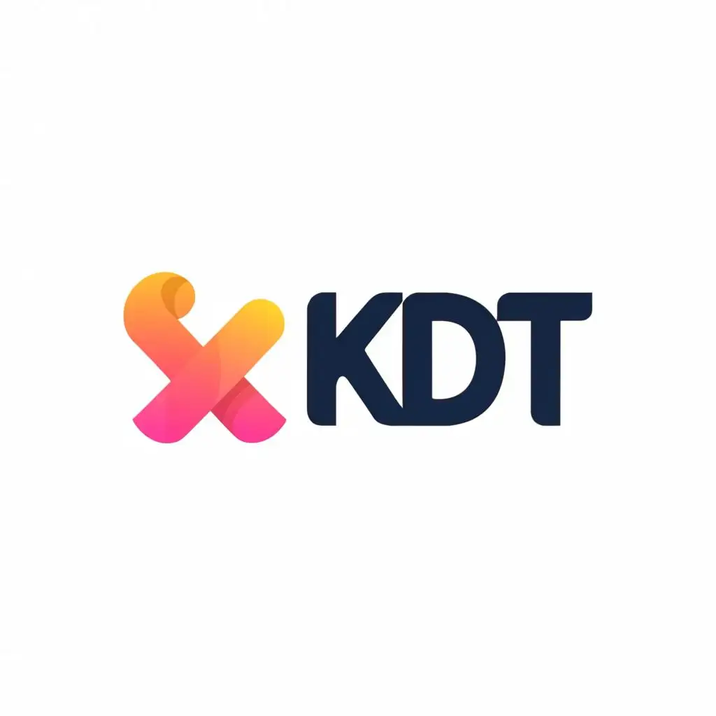 a logo design,with the text "KDT", main symbol:TikTok live,Minimalistic,clear background