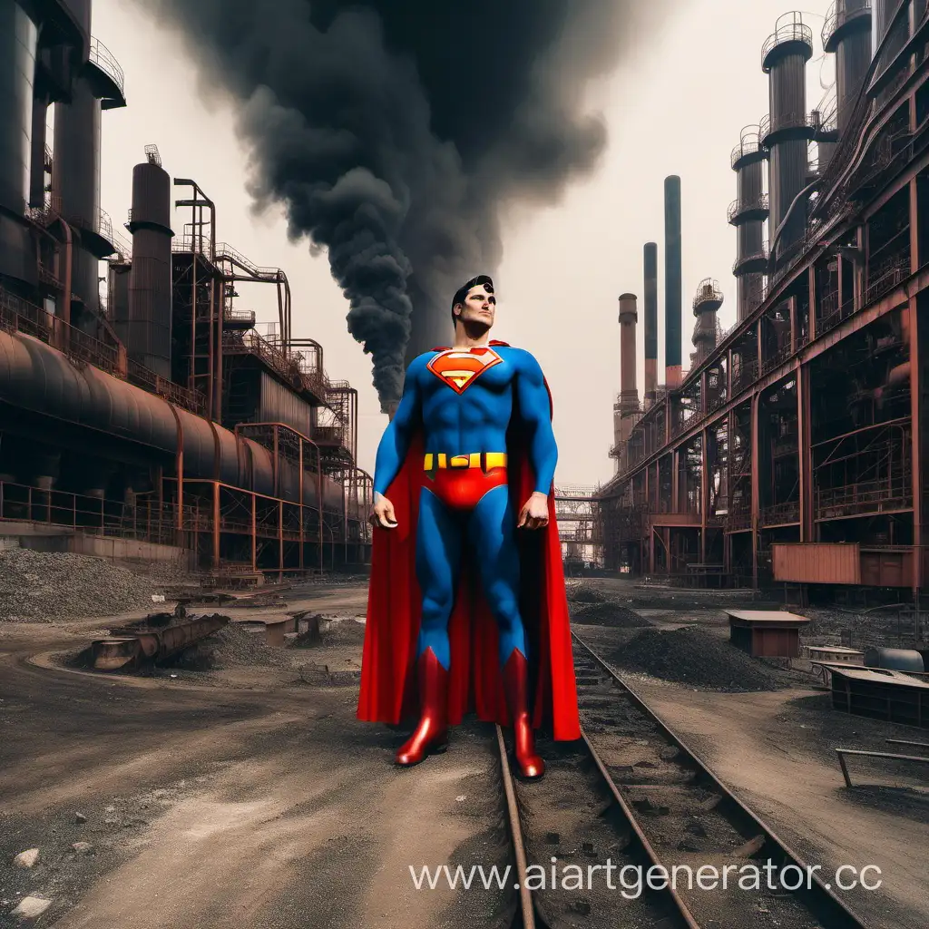 Superman-overseeing-operations-at-the-Metallurgical-Plant