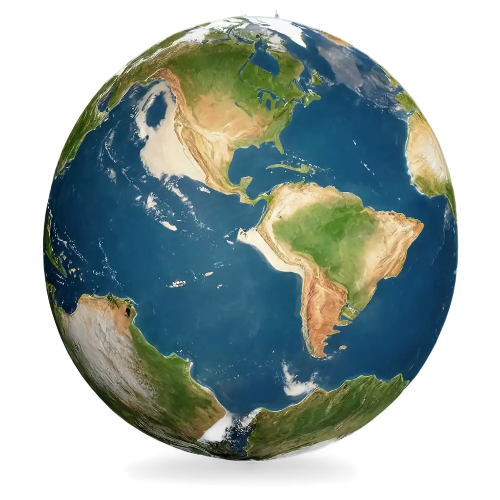 High-Definition-Realistic-Full-Earth-PNG-Elevate-Your-Visual-Content-with-a-Stunning-Globe-Rendering