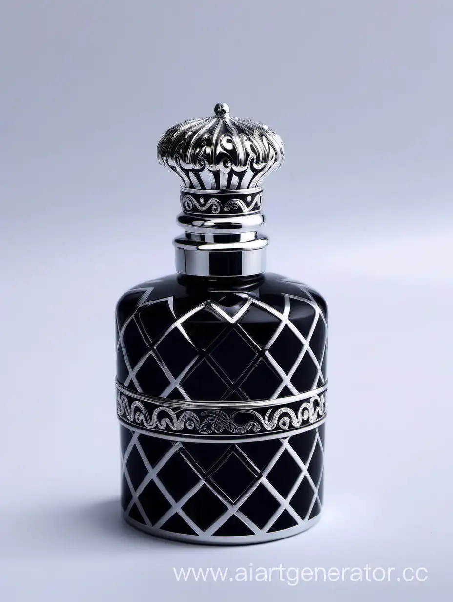 Zamac Perfume decorative ornamental  black, royal dark torquious  heavy bottle double in height  with stylish Silver lines cap and bottle
