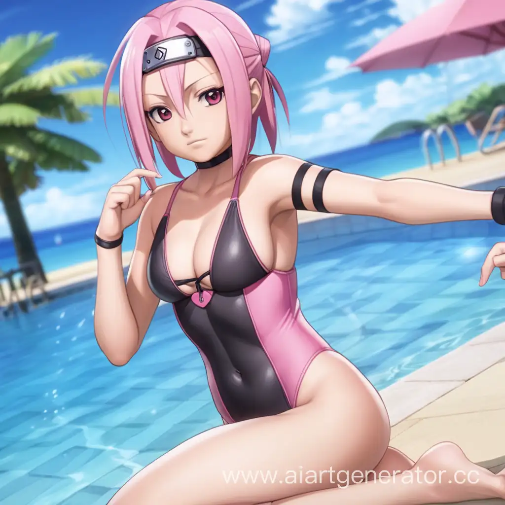 Sakura-Haruno-Beach-Vacation-Vibrant-Swimsuit-Fashion