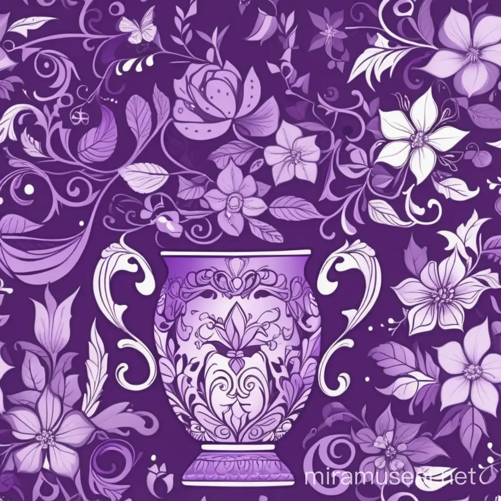 Stunning Purple Mug with Intricate Patterns