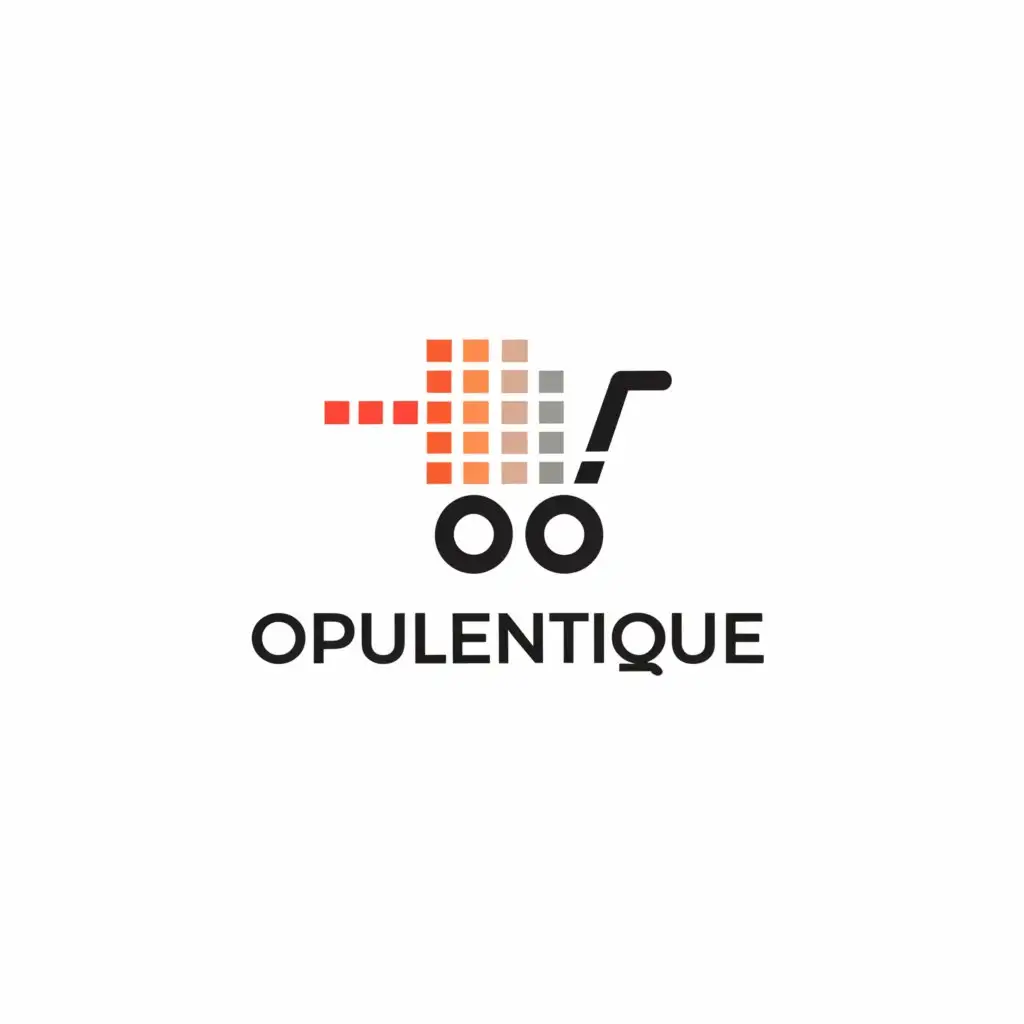a logo design,with the text "Opulentique", main symbol:A cart,Moderate,be used in Technology industry,clear background
