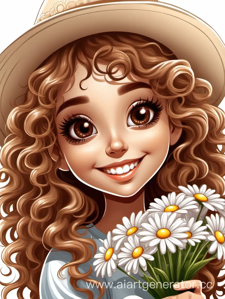 Adorable-Cartoon-Girl-with-Expressive-Eyes-Holding-Daisies