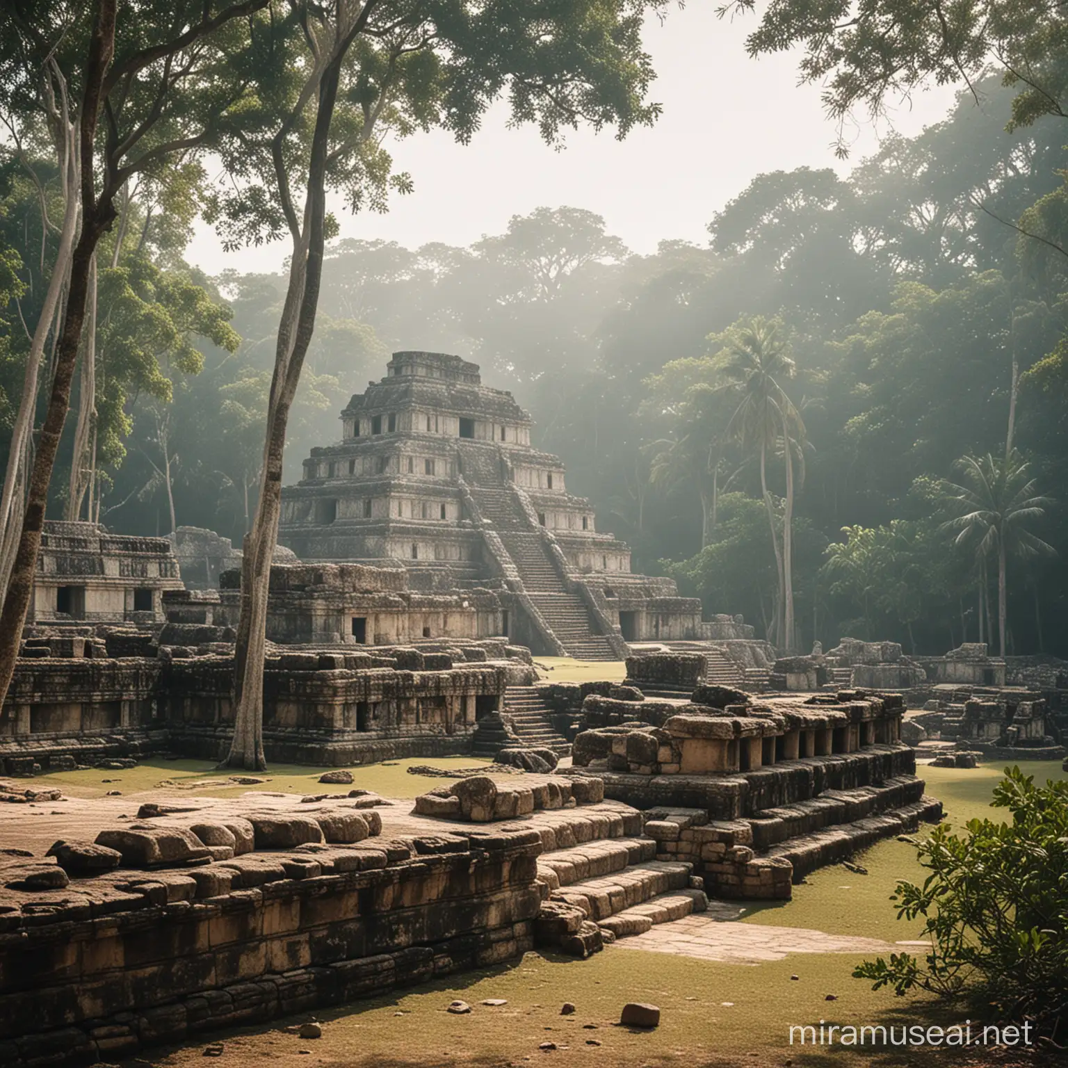 Exploring Ancient Mayan Ruins in Lush Jungle Setting