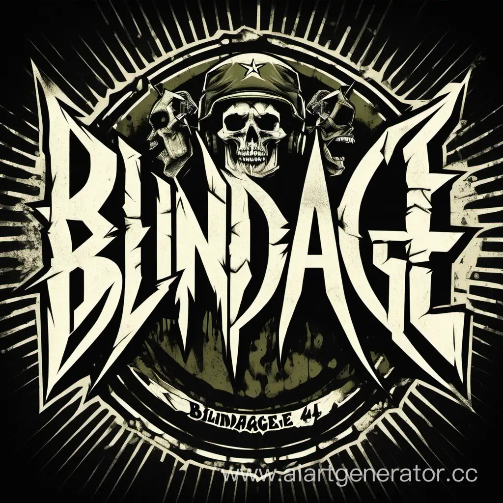 Russian-Punk-Rock-Band-Logo-with-BLINDAGE-4-Inscription