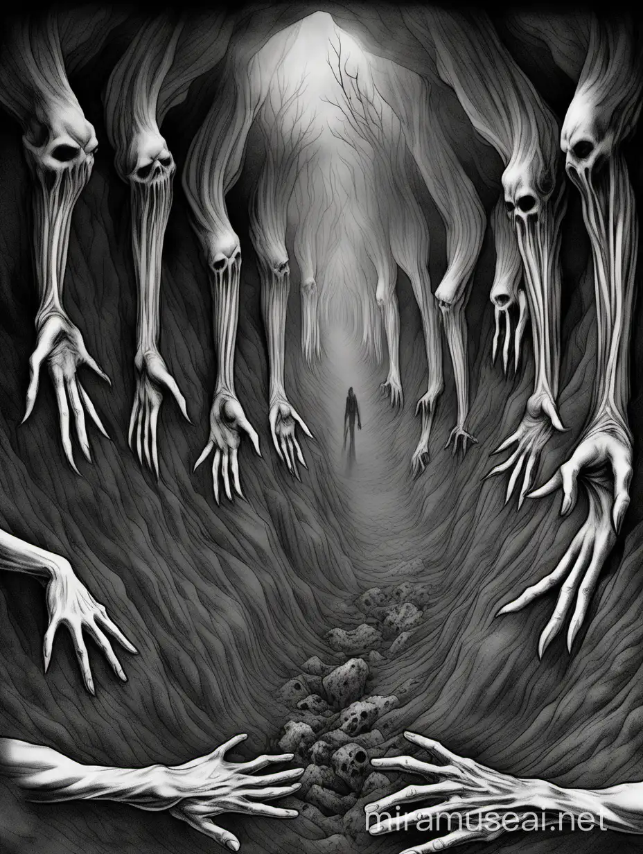 Spectral Hands Emerging from the Underworld