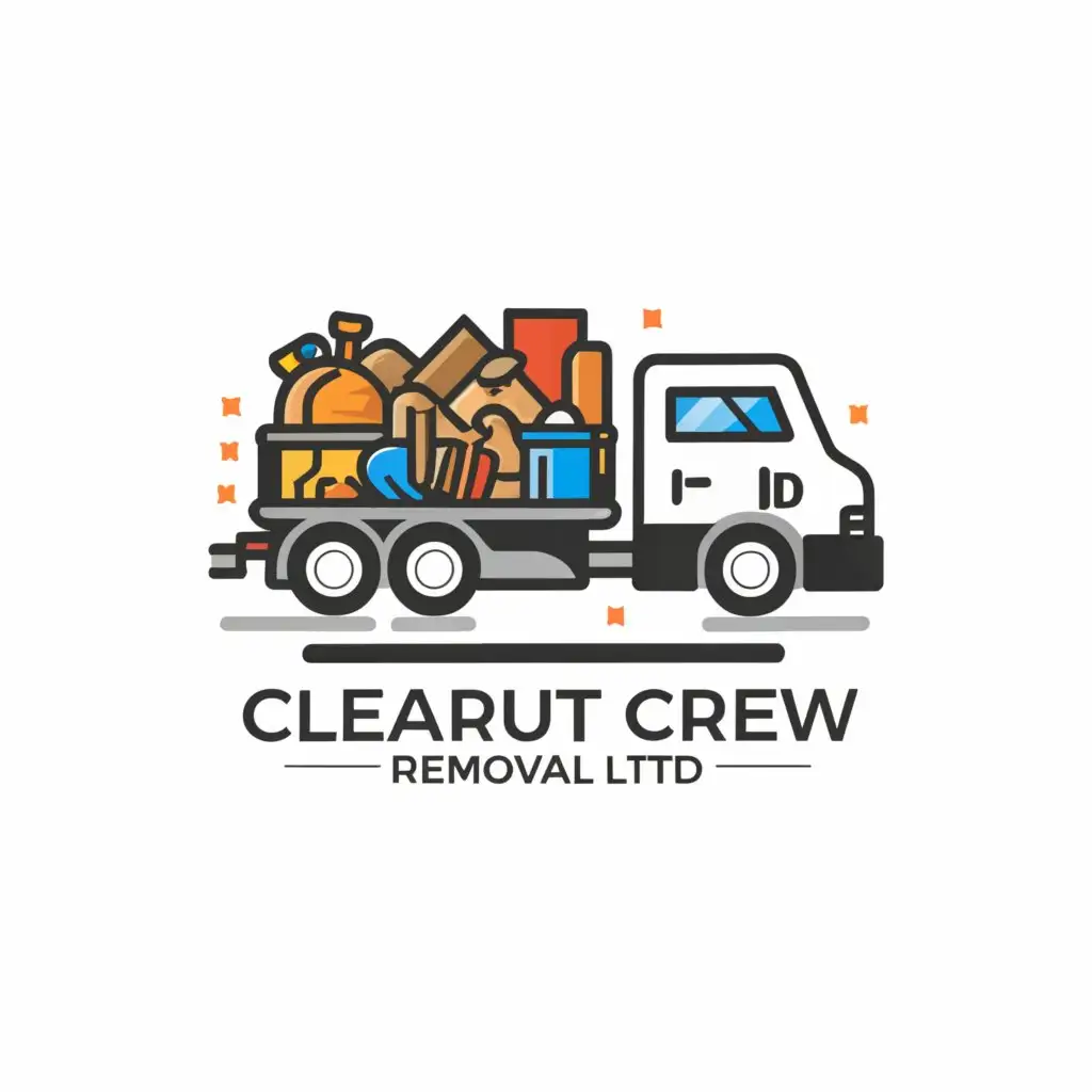 a logo design,with the text "Clearout crew Ltd", main symbol:Junk removal,Moderate,be used in Construction industry,clear background