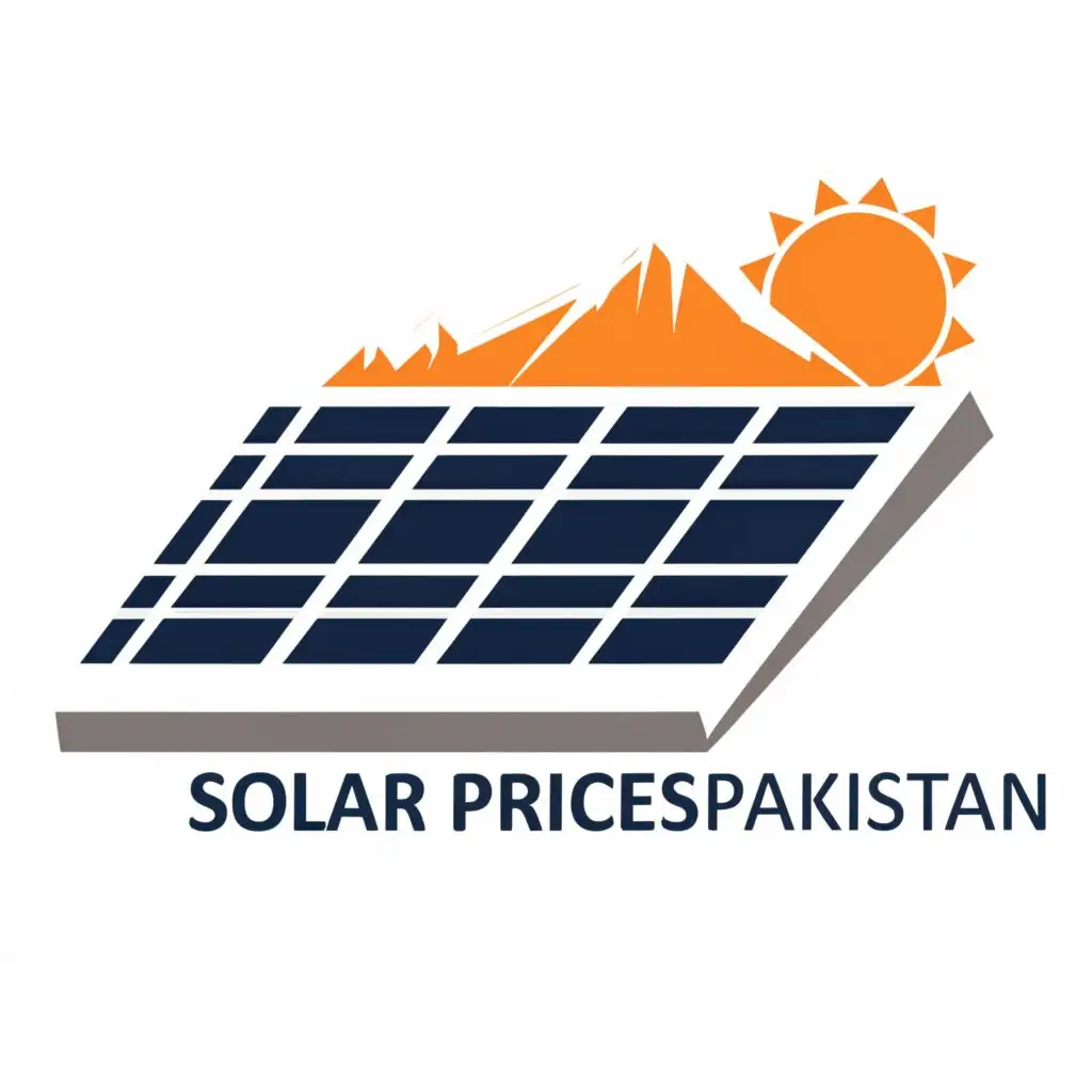 logo, solar panels, with the text "solarpricespakistan.pk", typography