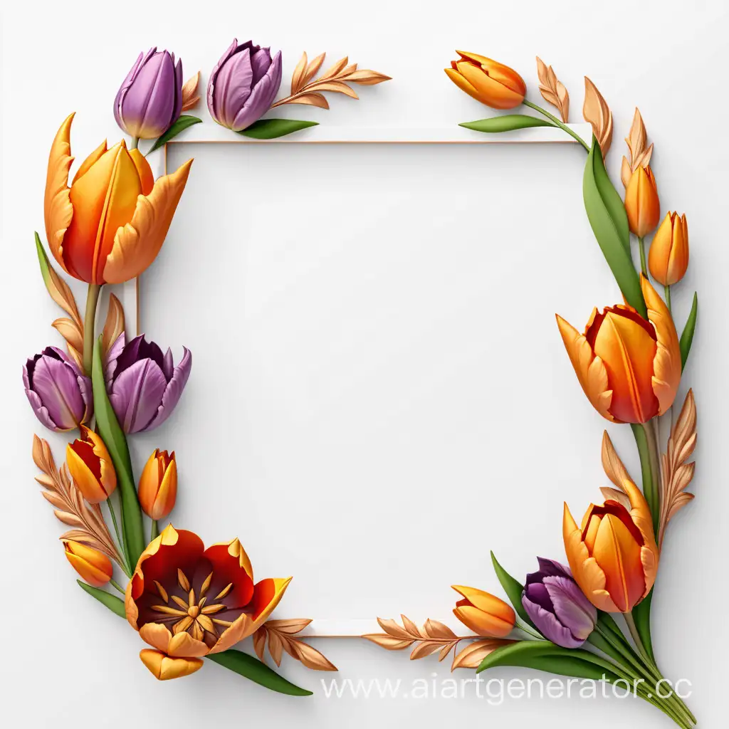 Elegant-3D-Flame-Border-with-Dry-Bouquets-Floral-Wreath