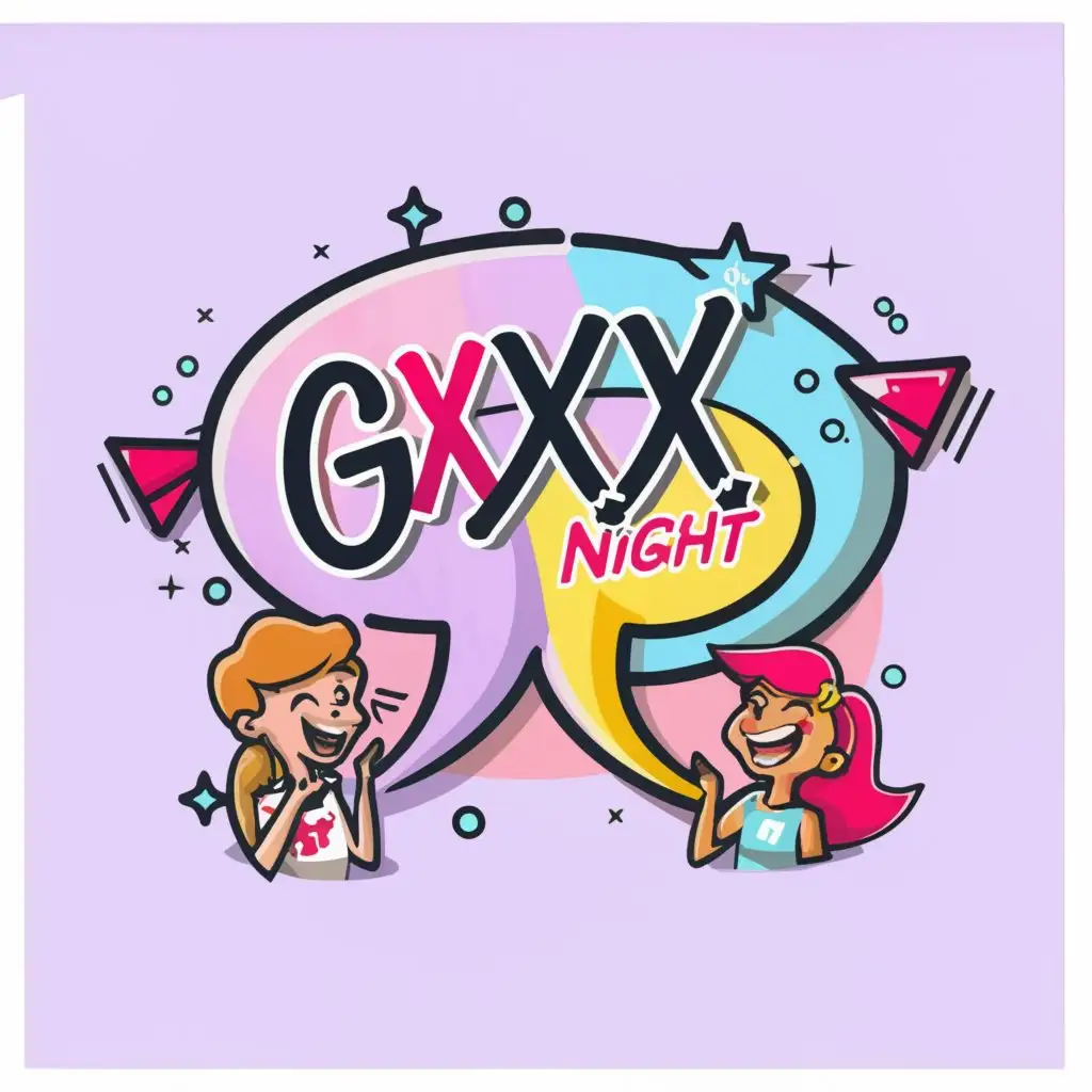 Logo-Design-For-Gxxxnight-Online-Girls-Chat-with-Boys-in-a-Clear-Background
