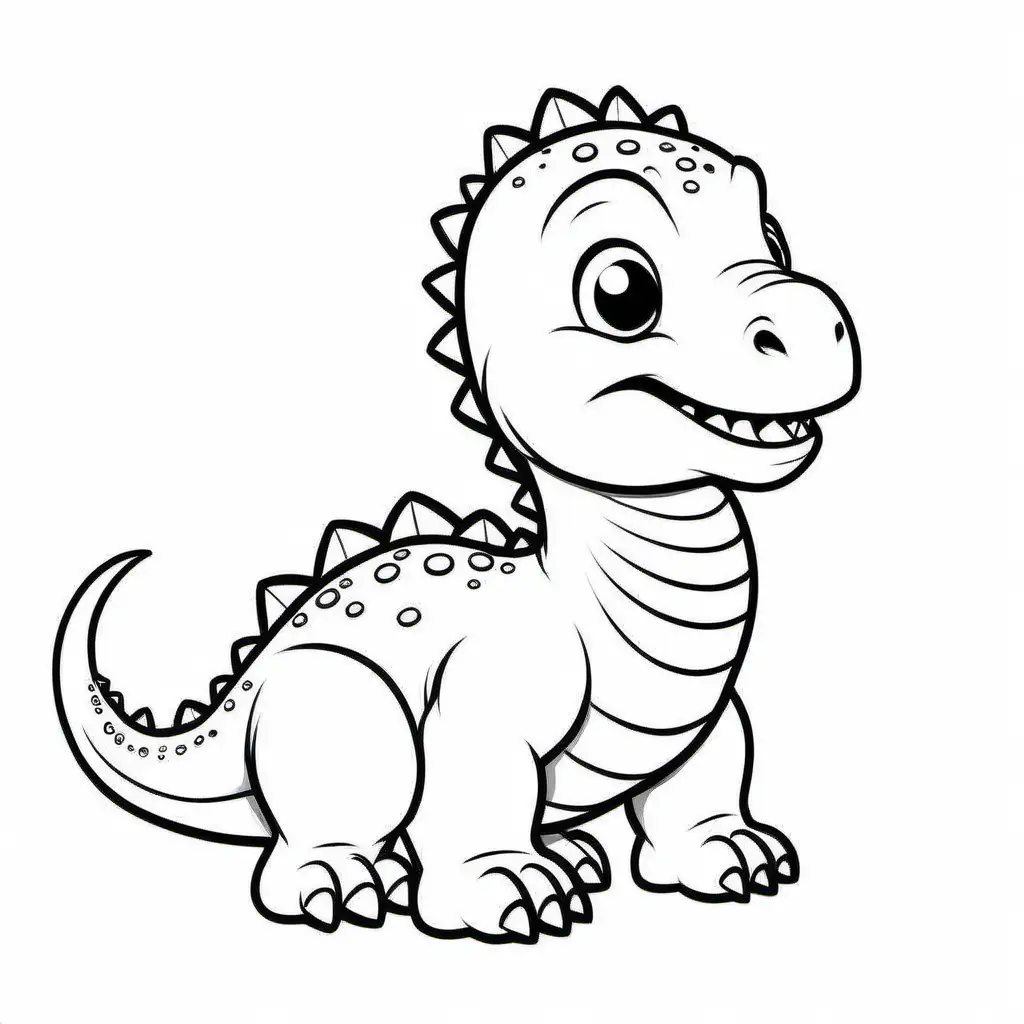 Baby dinosaur without background
For kid, Coloring Page, black and white, line art, white background, Simplicity, Ample White Space. The background of the coloring page is plain white to make it easy for young children to color within the lines. The outlines of all the subjects are easy to distinguish, making it simple for kids to color without too much difficulty