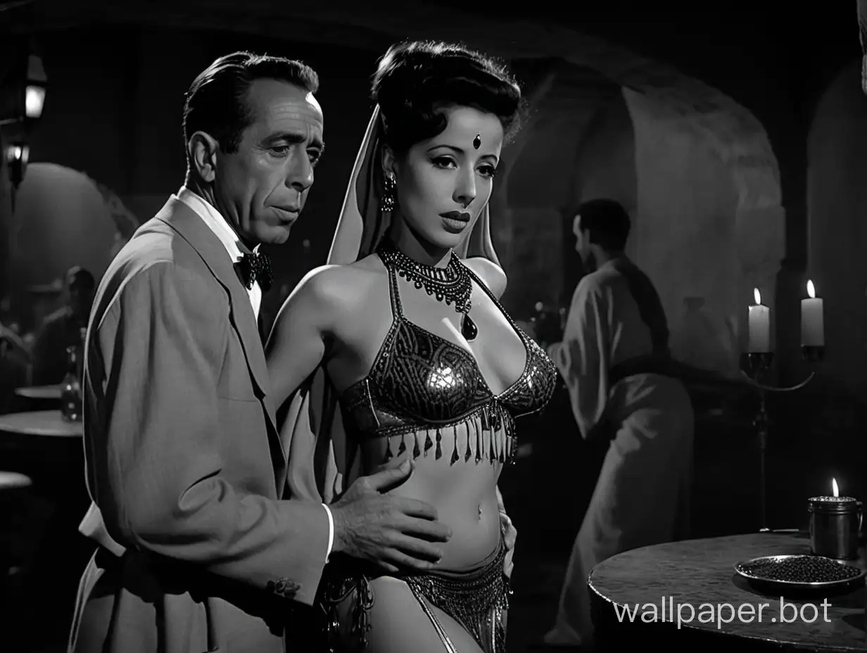 Humphrey-Bogart-in-a-Moroccan-Bar-An-Enigmatic-Encounter-with-a-Belly-Dancer