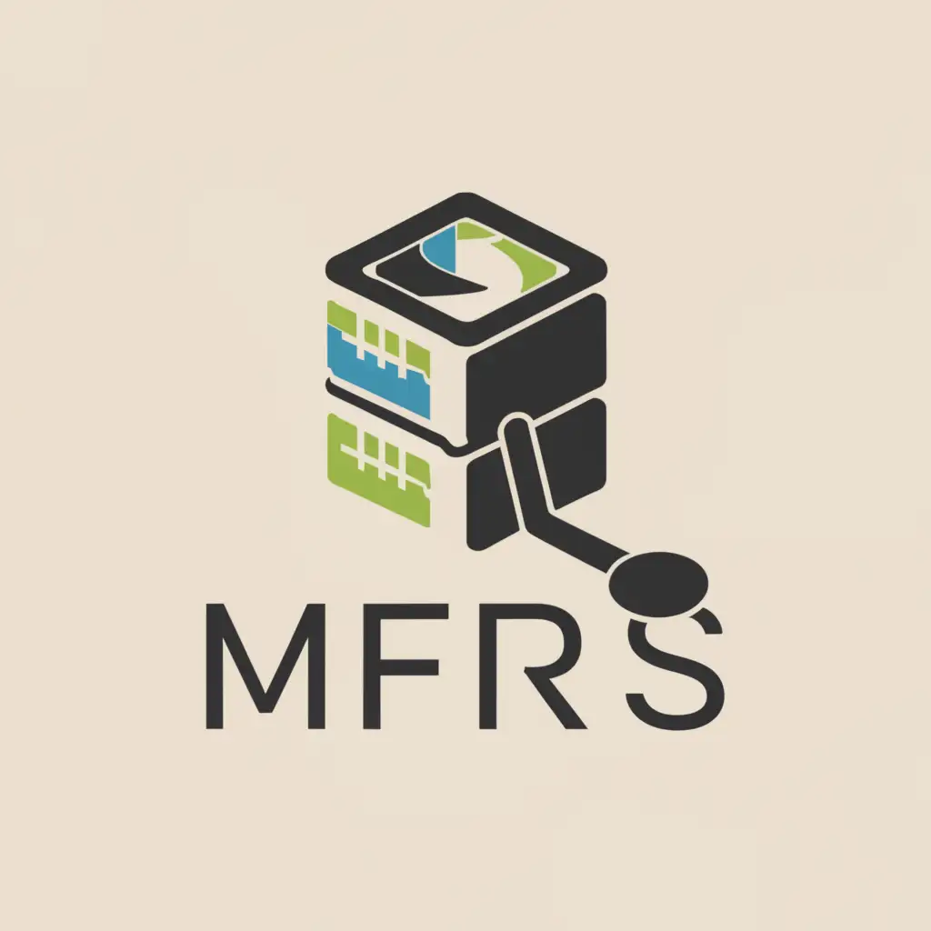 a logo design,with the text "MFRS", main symbol:Database,Moderate,clear background