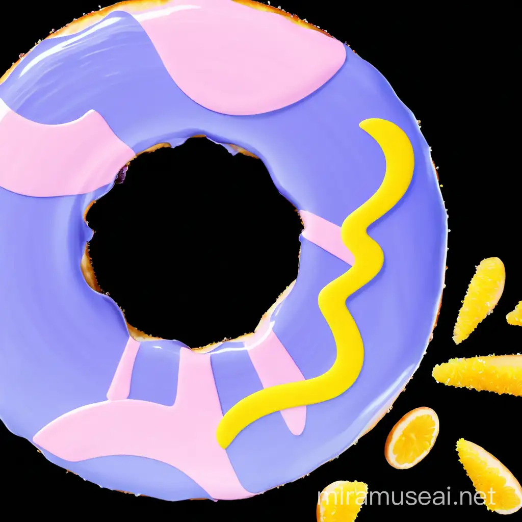 Fantasy Minimalistic Donut Company Logo in 4K Resolution
