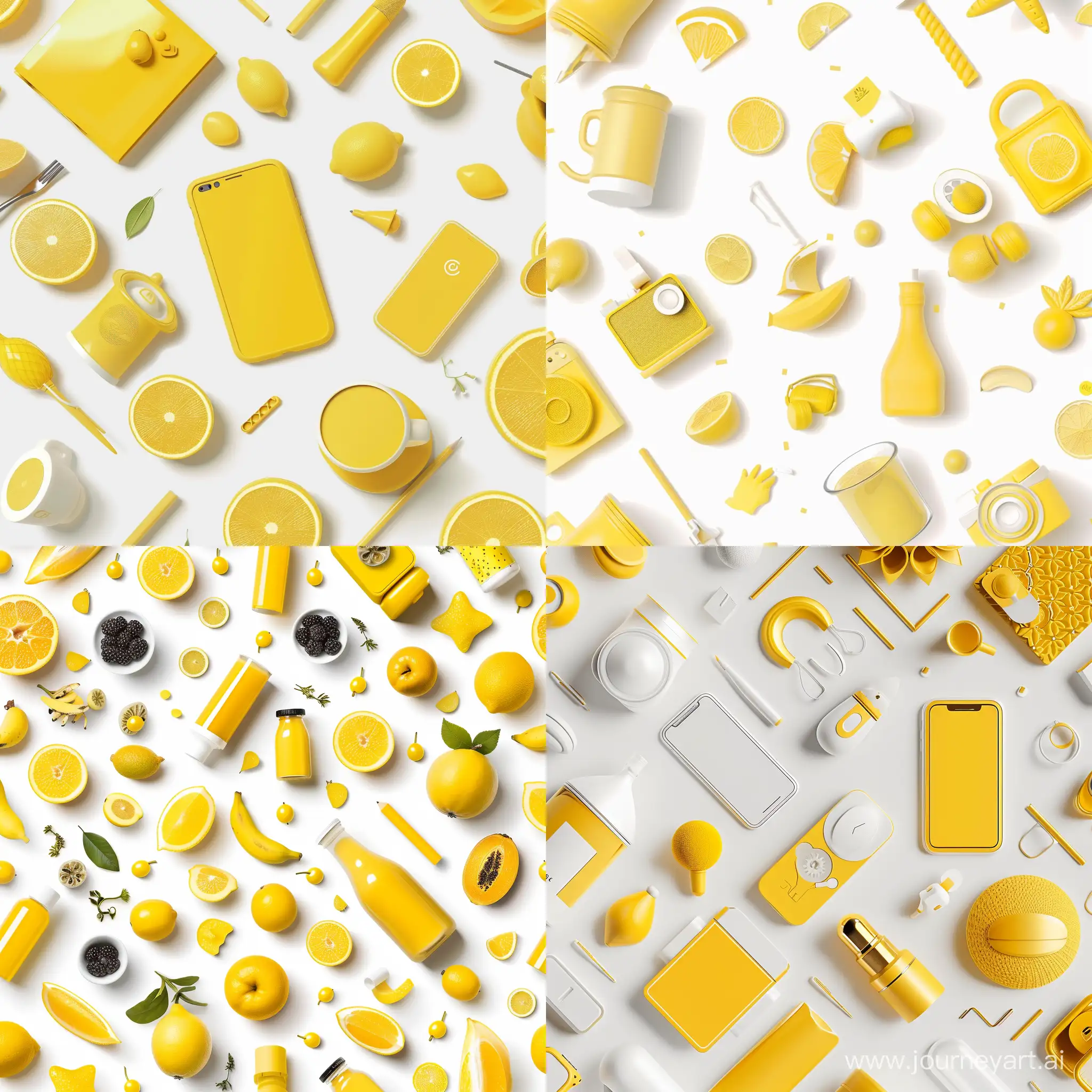 Bright-Yellow-Objects-on-Clean-White-Background-Vibrant-Telegram-Chat-Wallpaper
