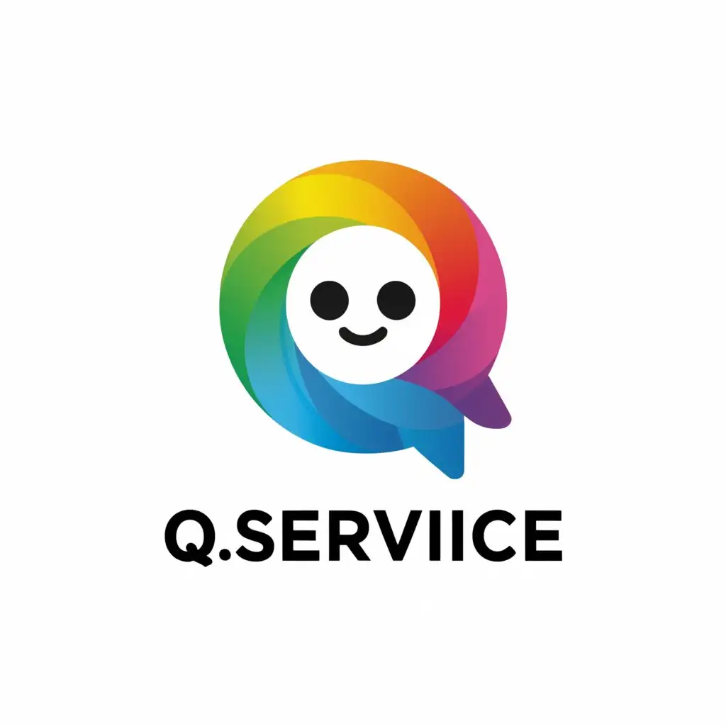 a logo design,with the text "Q.Service", main symbol:Ask anything,Moderate,clear background