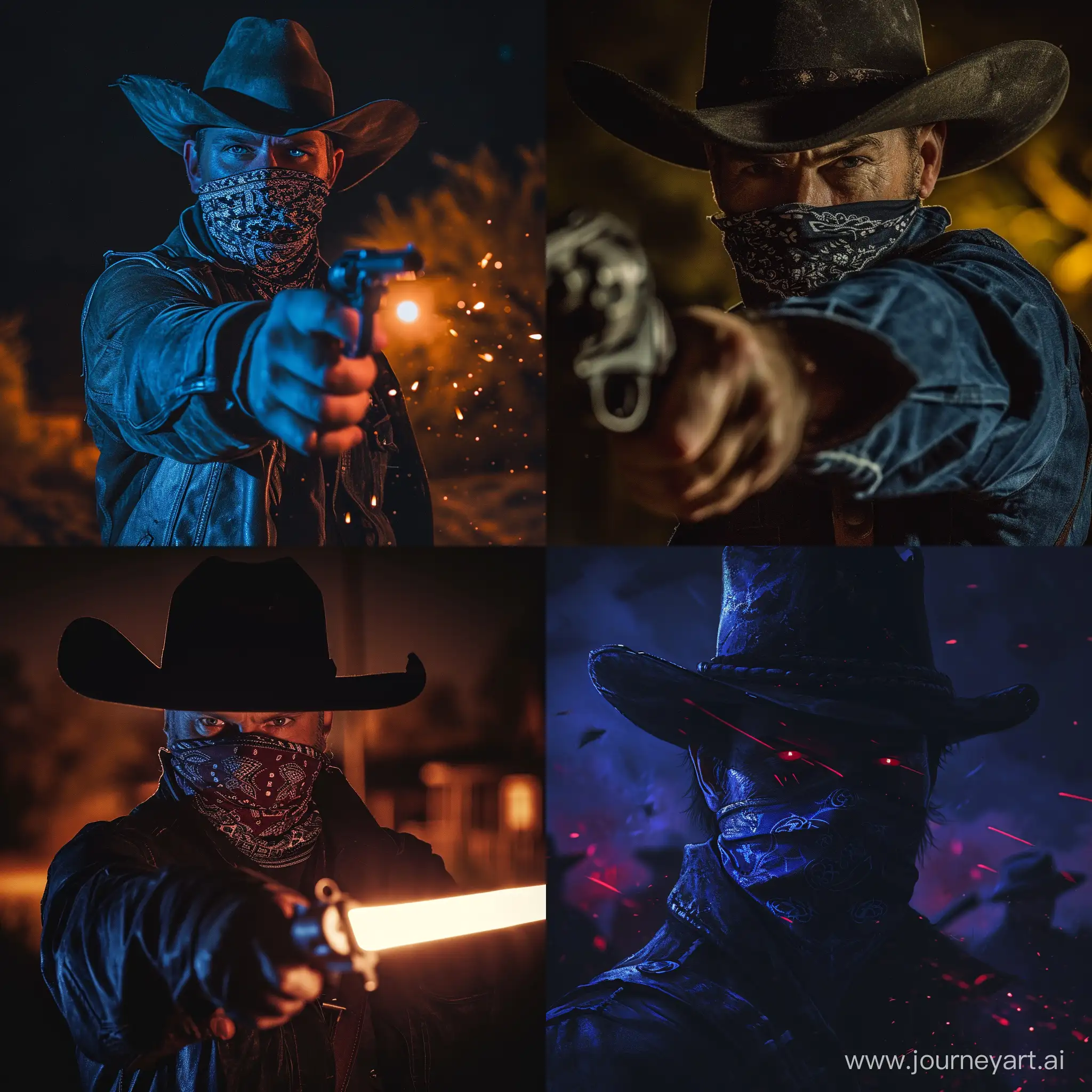 Masked-Cowboy-Confronts-Bandits-in-the-Night