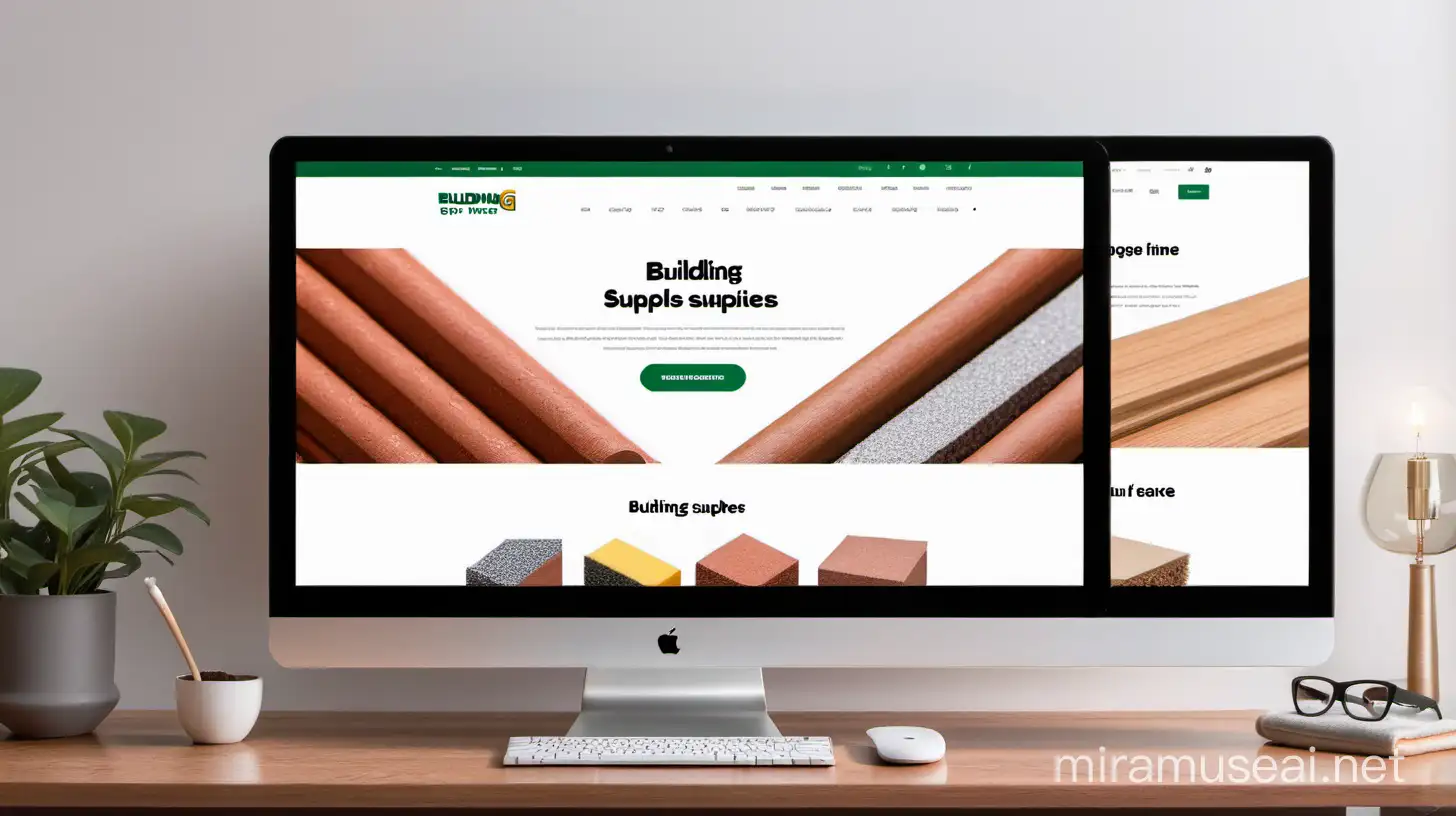 Colorful Construction Materials on an Online Store Homepage