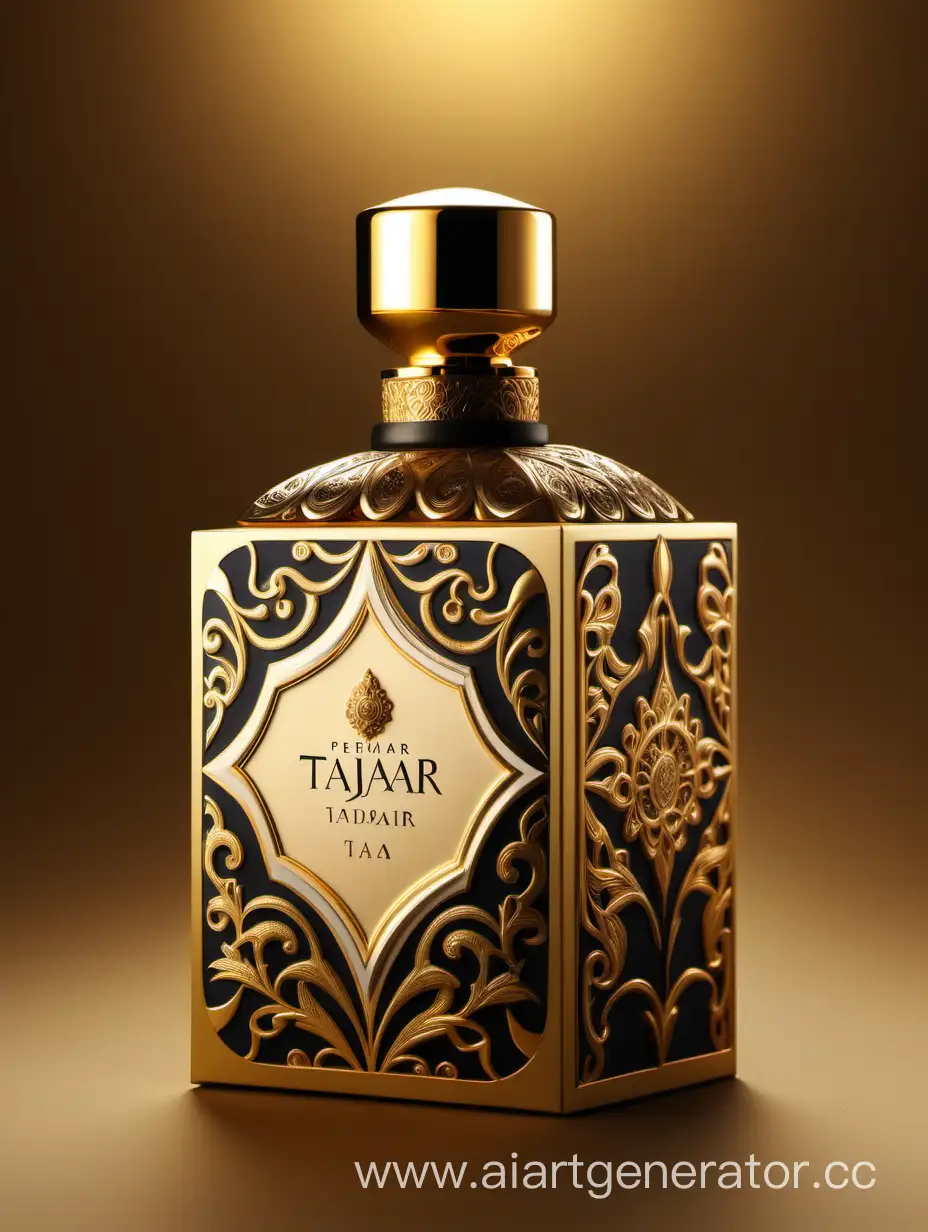 Luxurious-TAJDAR-Perfume-Box-with-Gold-and-Royal-Black-Design