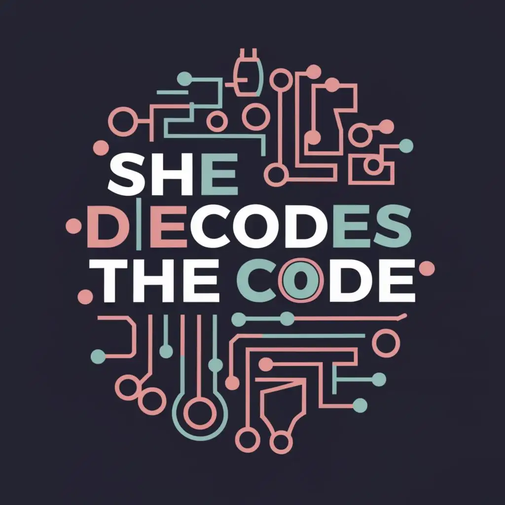 LOGO-Design-For-She-Decodes-the-Code-Innovative-Typography-for-the-Technology-Industry