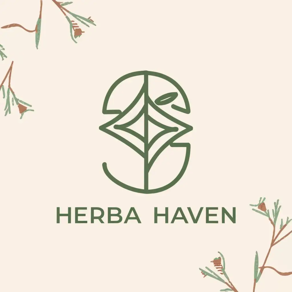 a logo design,with the text "Herbal Haven", main symbol:H,Moderate,clear background