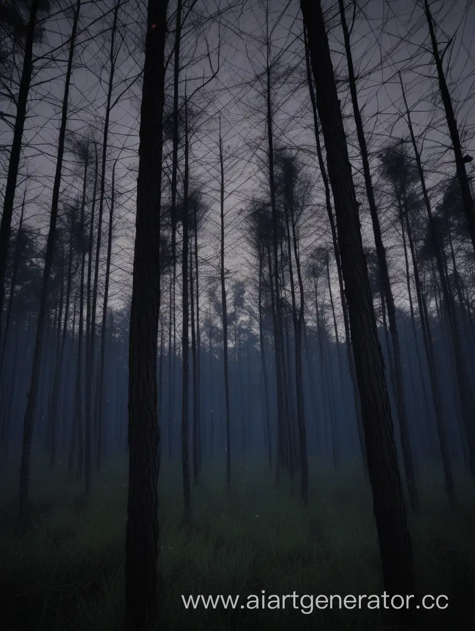 Twilight-Pine-Forest-Eerie-Ambiance-of-Fear-and-Mystery