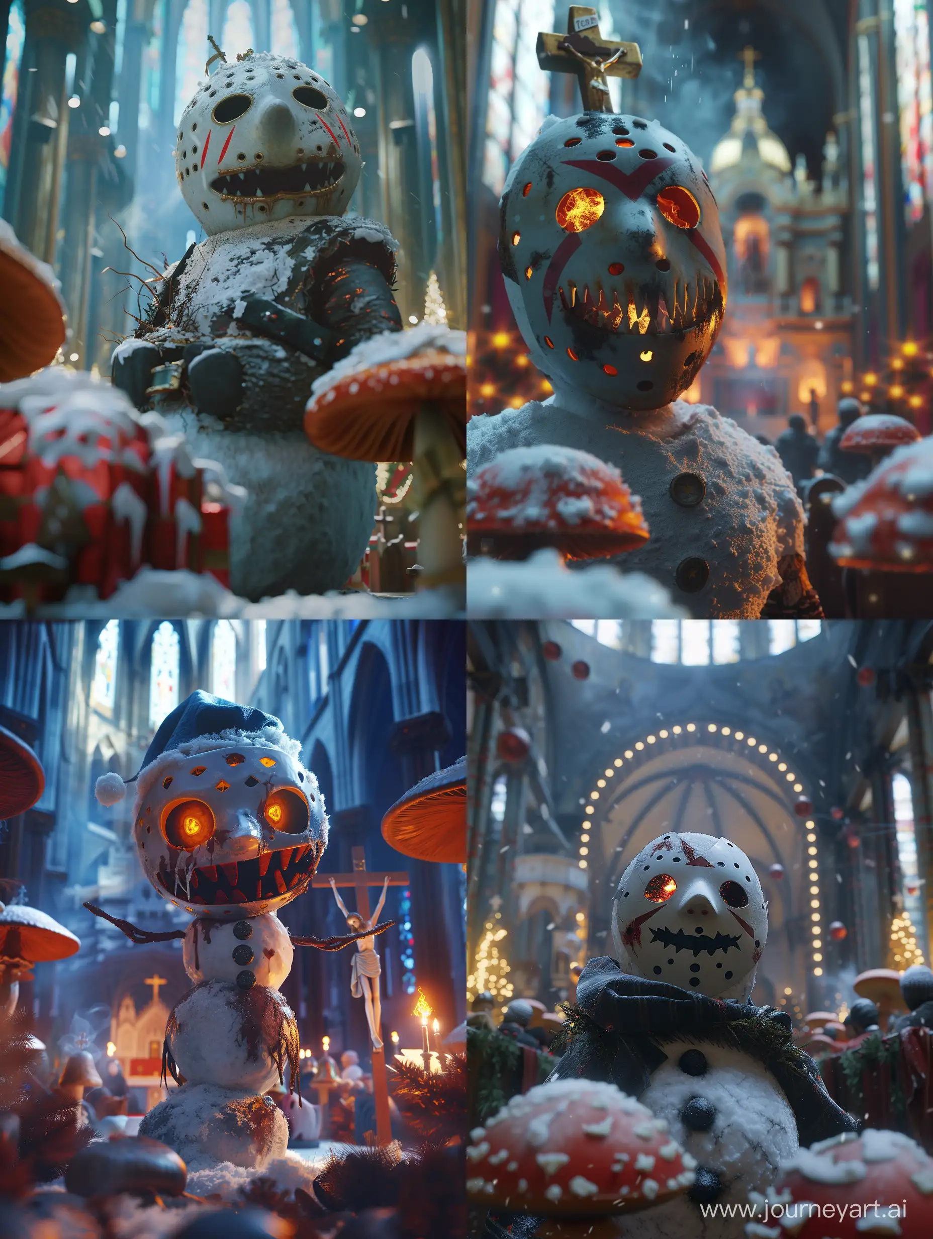 Sinister-Snowman-Surreal-Christmas-Cathedral-Scene-with-Anime-Style