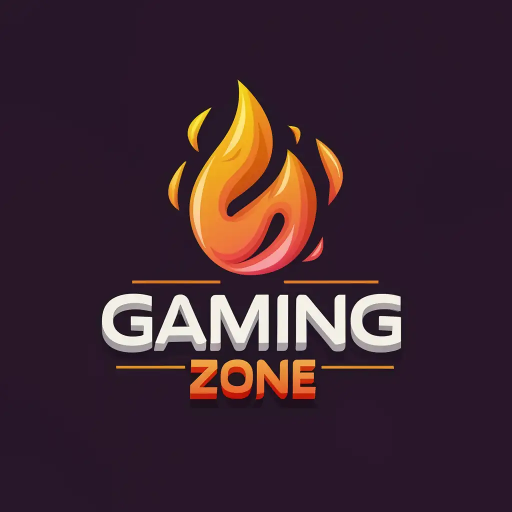 a logo design,with the text "Gaming Zone", main symbol:Fire,Moderate,be used in Legal industry,clear background