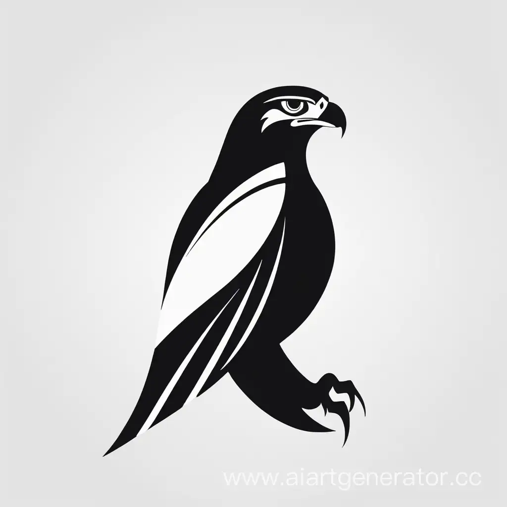 Minimalist-Black-and-White-Falcon-Logo-Design