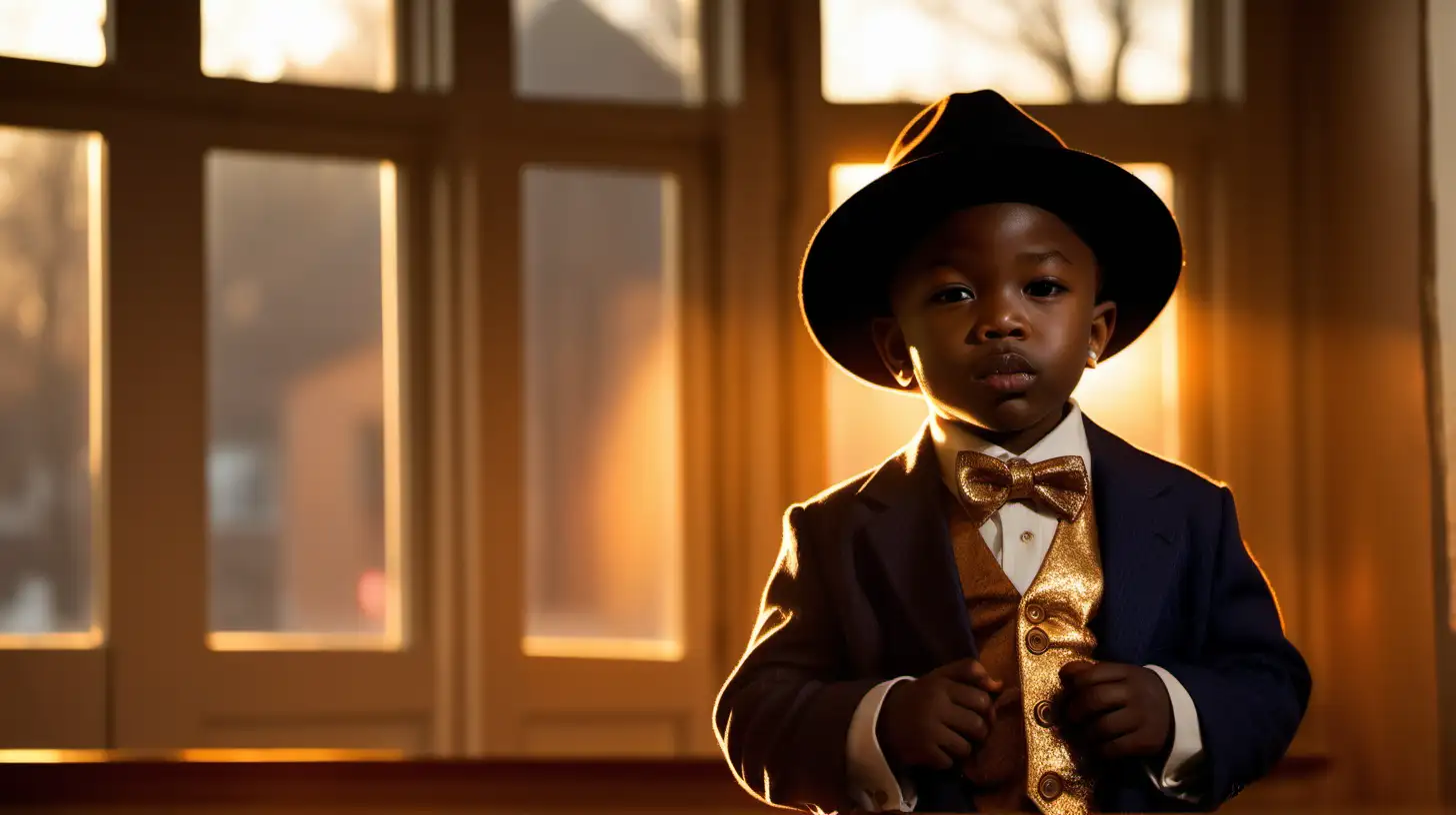 Baby Ananse Triumphs in American Gangster Attire at Cozy Village Hall Celebration