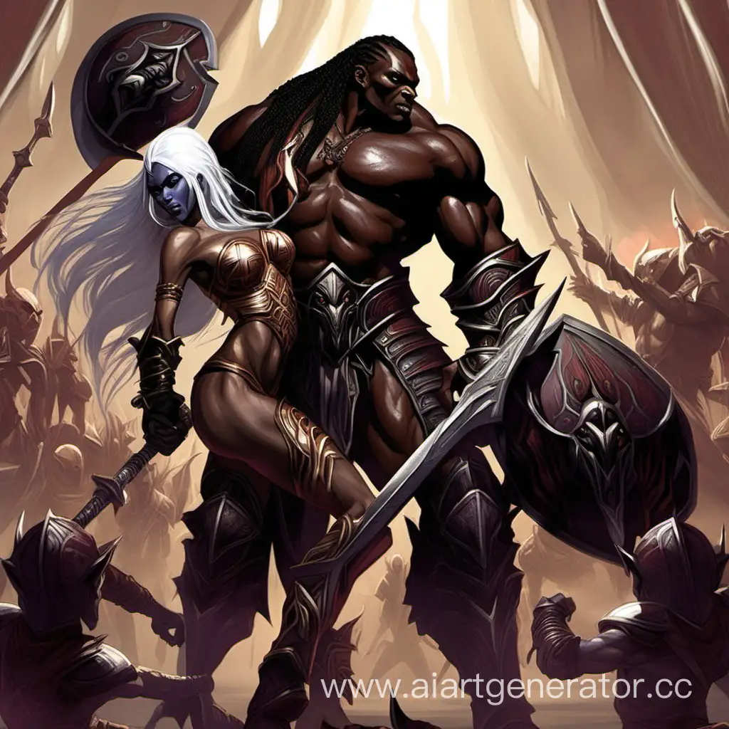 BrownSkinned-Goliath-Warrior-Carrying-Dark-Elf-Maiden