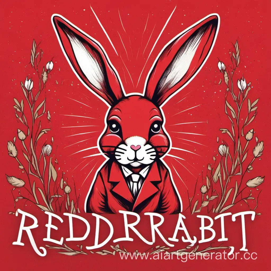 Vibrant-Red-Rabbit-in-Enchanting-Forest-Setting