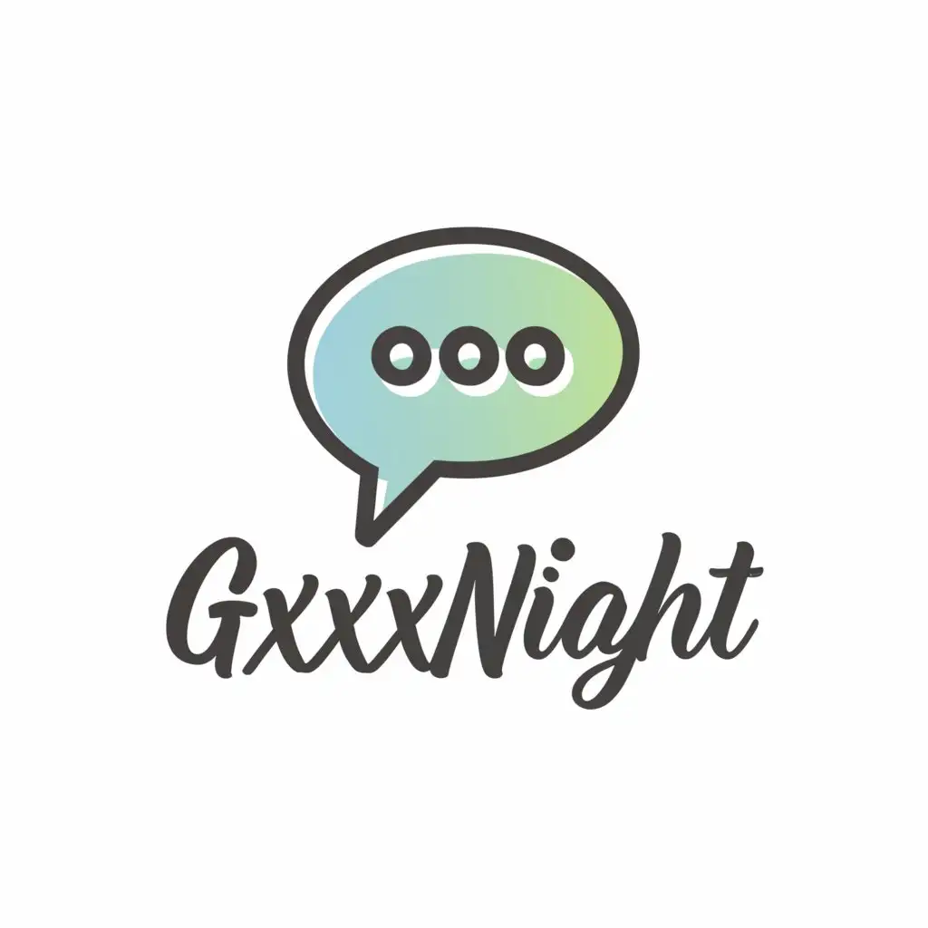 a logo design,with the text "GxxxNight", main symbol:chatroom,Moderate,be used in Beauty Spa industry,clear background