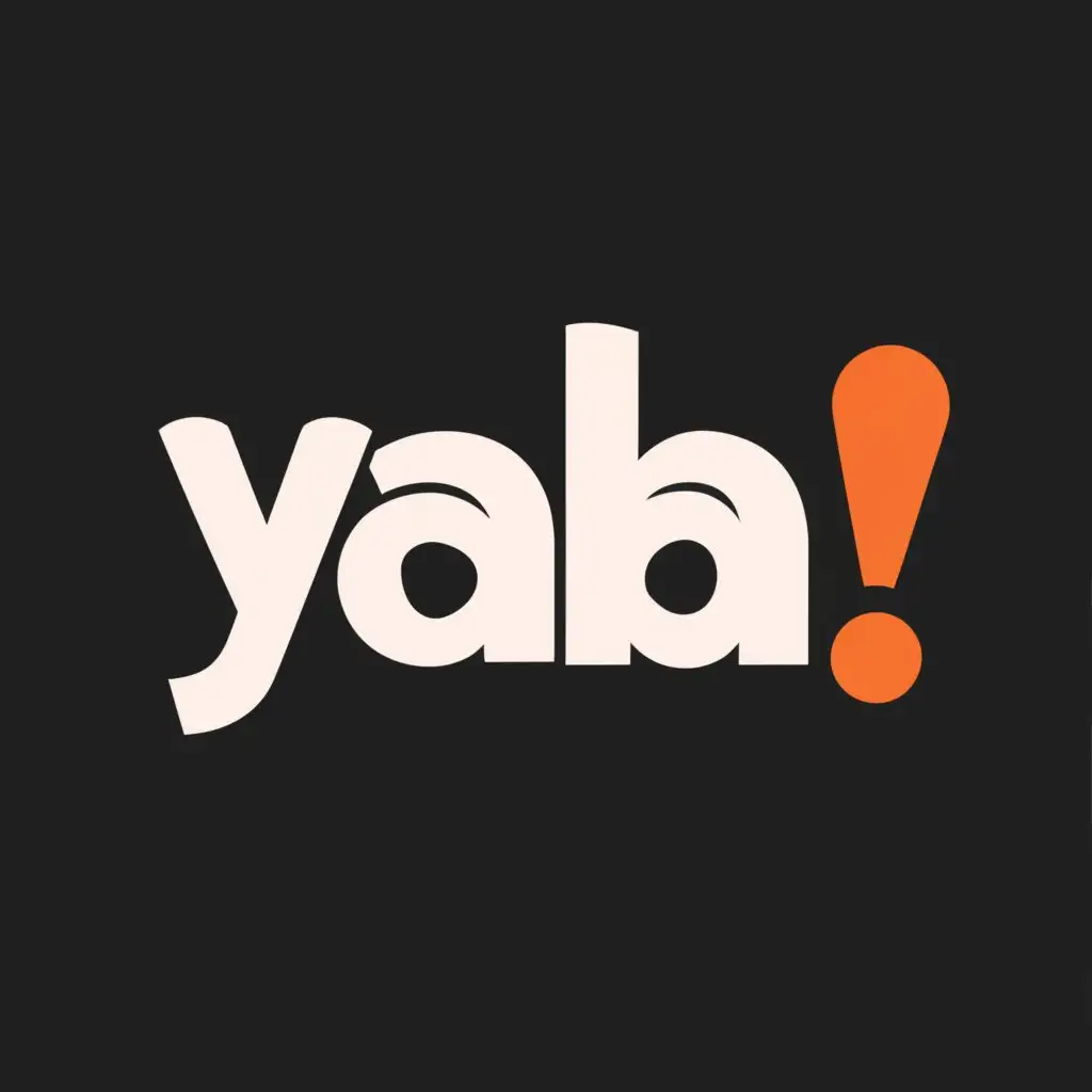 a logo design,with the text "YABA!", main symbol:Y,Moderate,clear background