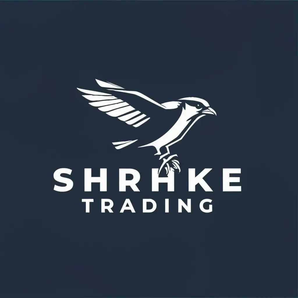 logo, loggerhead shrike, with the text "SHRIKE TRADING", typography, be used in Technology industry