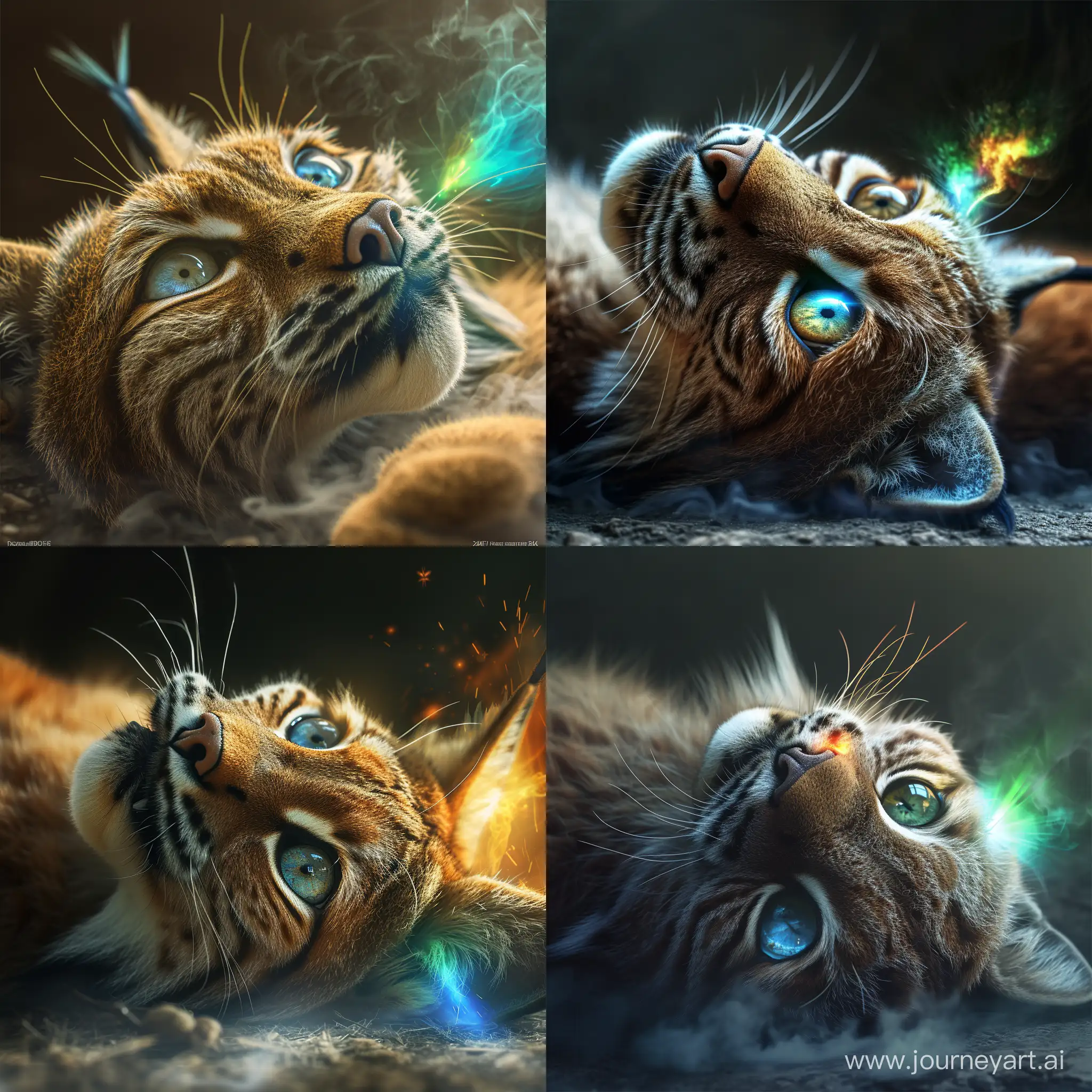 Mesmerizing-Lynx-Portrait-with-Surreal-Eyes-and-Smoky-Aura