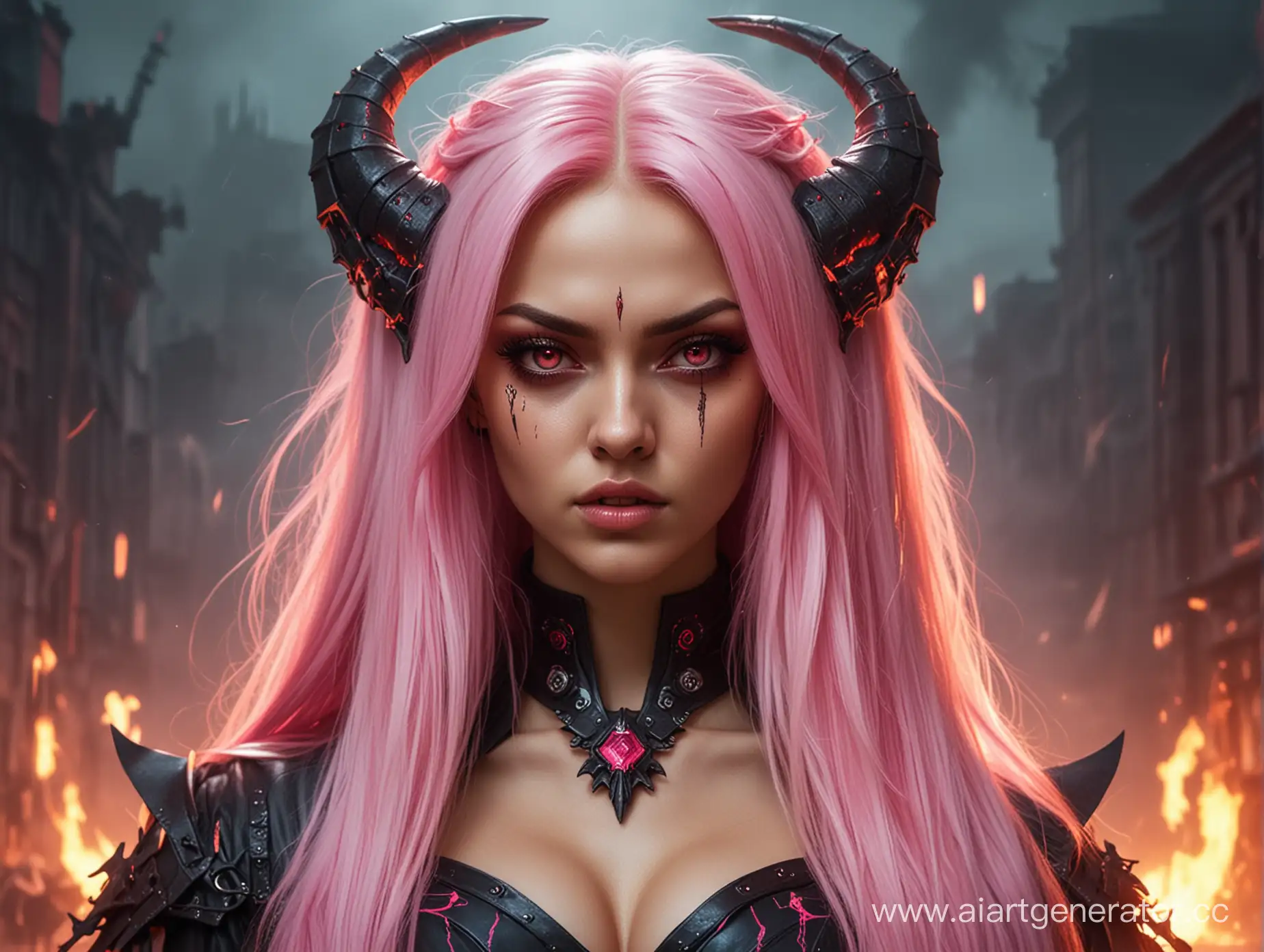 Fierce-Cyberpunk-Goddess-Russian-Vampire-with-Pink-Hair-and-SWITAshMIMI-Eyes