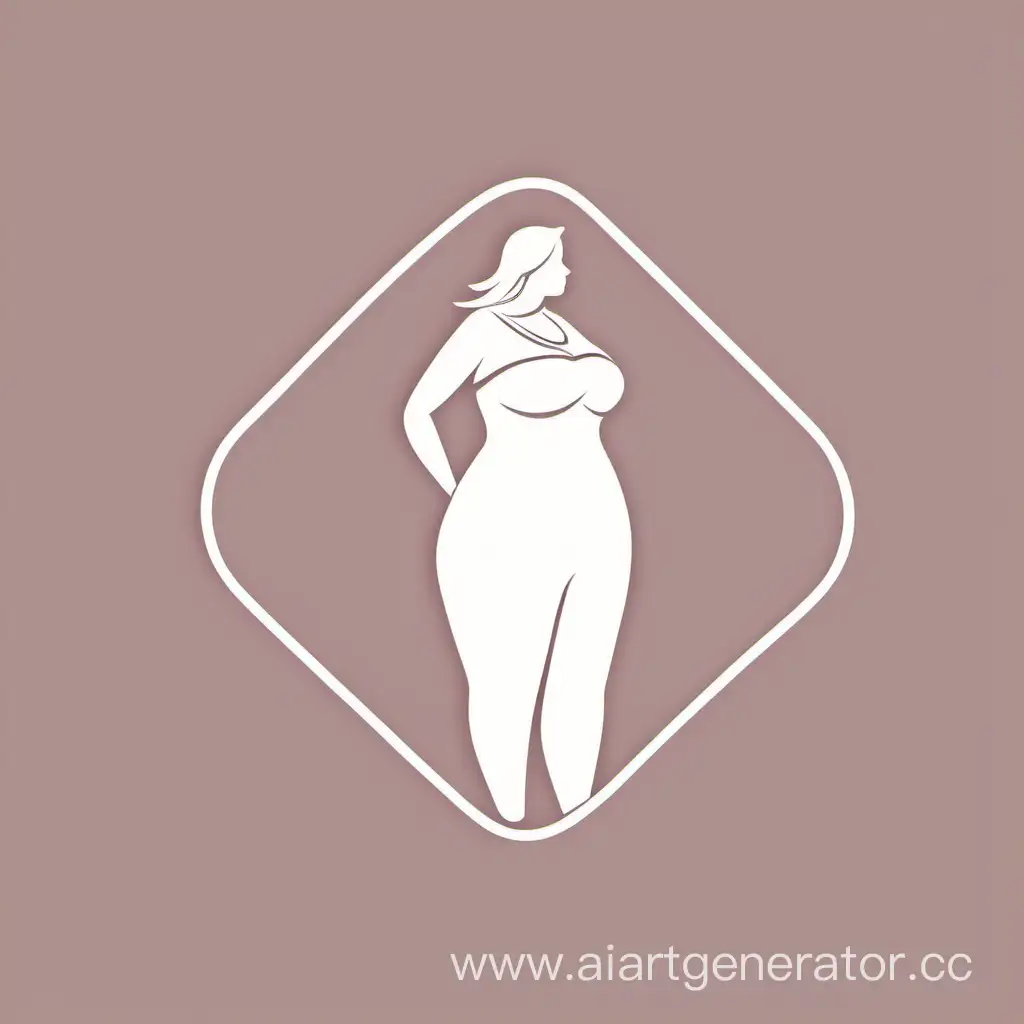 Design a logo for women's clothing for overweight people, take the silhouette / lines of a curvy body as the basis for the logo. The brand name is a big line. Display the brand name in the logo.