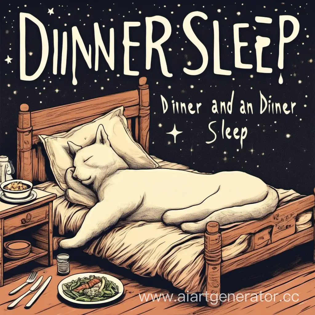 Cozy-Dinner-Scene-with-Peaceful-Sleep-Ambiance