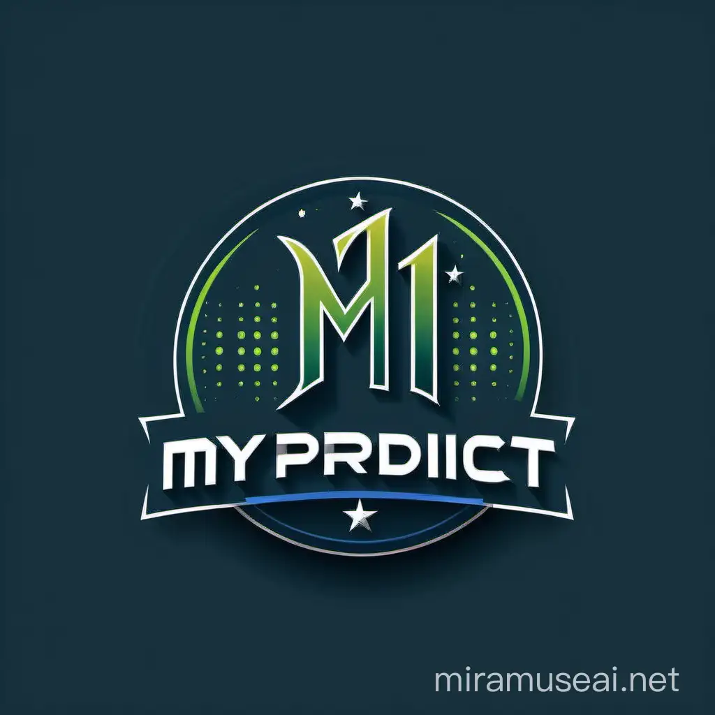 Design a modern and professional logo for 'Mypredict11,' an application specializing in cricket history data and analysis. 