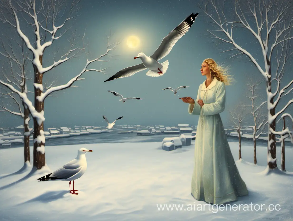 Seagull-Hunting-for-the-Snow-Maiden-in-Winter-Landscape