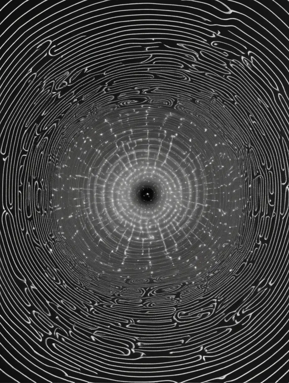 Enchanting Greyscale Galaxy with Quantum Entanglement Labyrinths