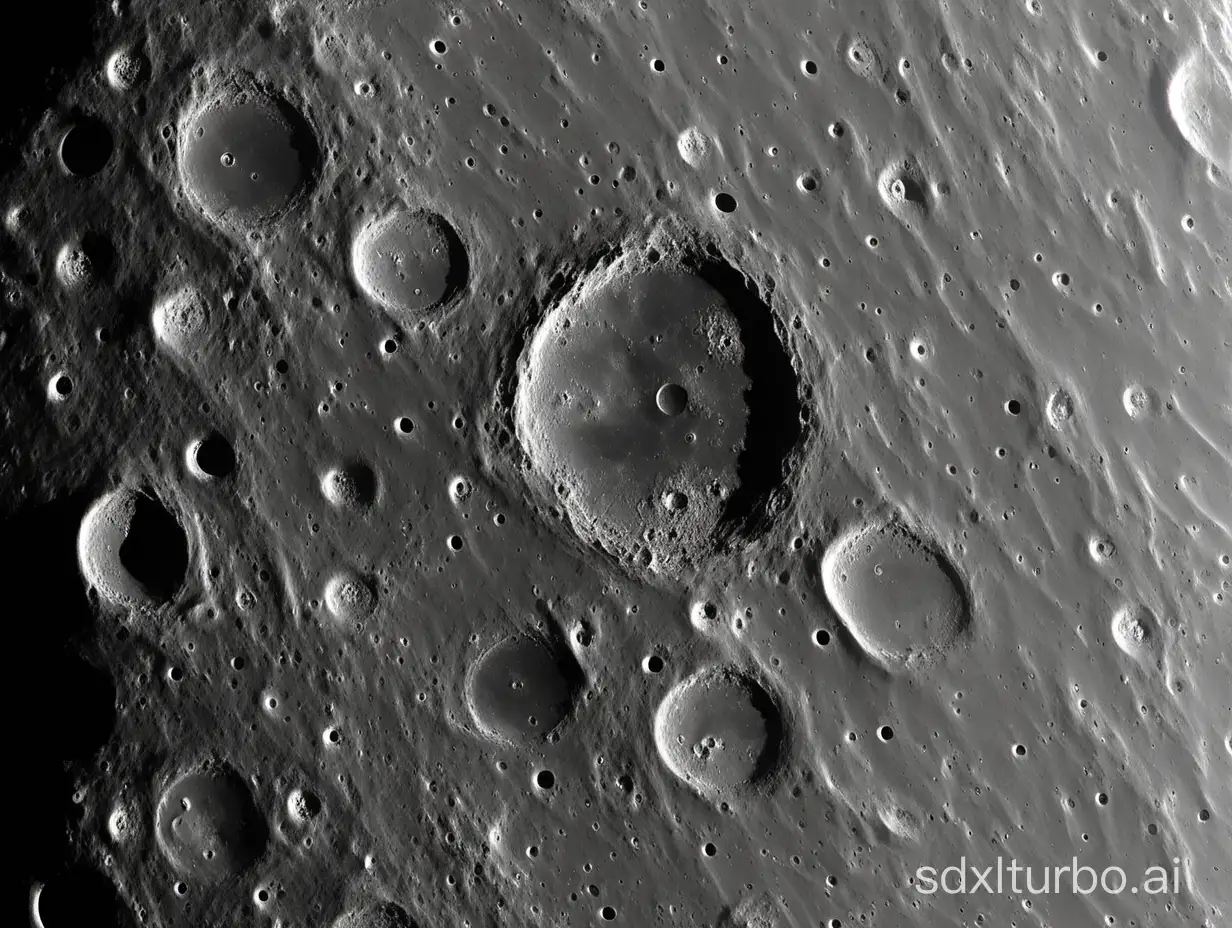 lunar surface from orbit