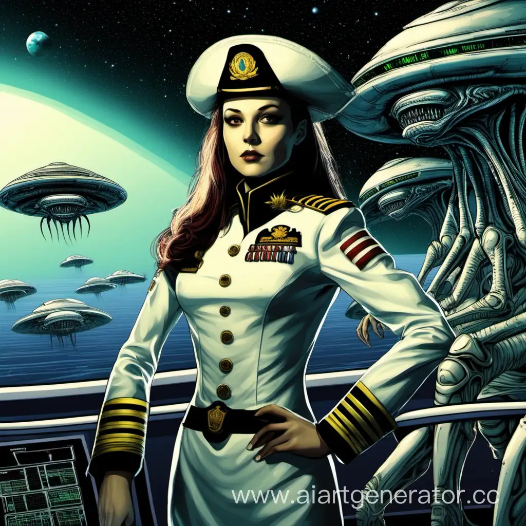 Девушка, адмирал инопланетного флота