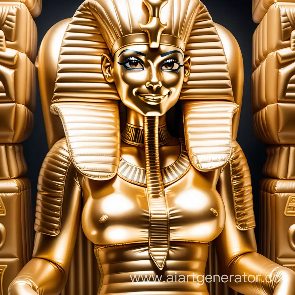 Golden-Pharaoh-Inflatable-Girl-Smiling-in-Ancient-Egyptian-Attire