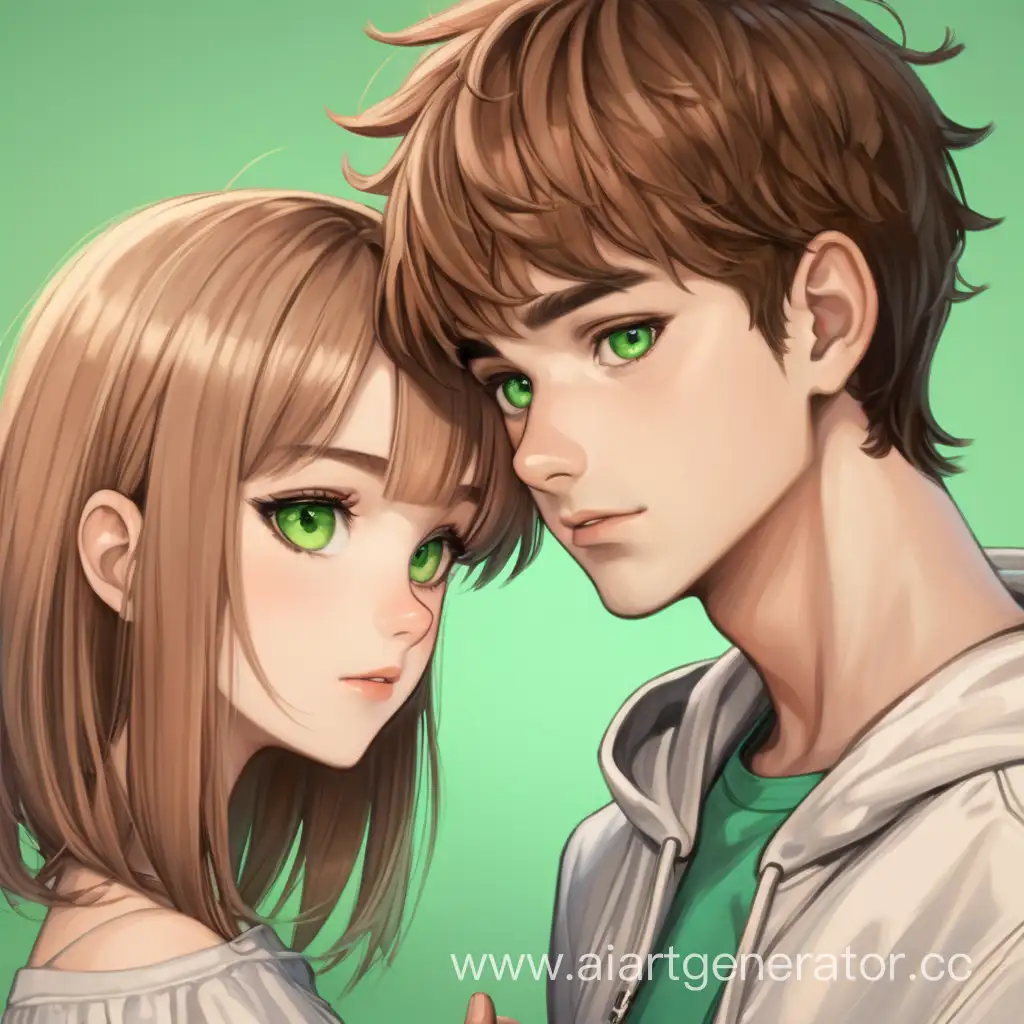 Charming-Couple-with-Brown-and-Green-Eyes-in-a-Romantic-Stroll