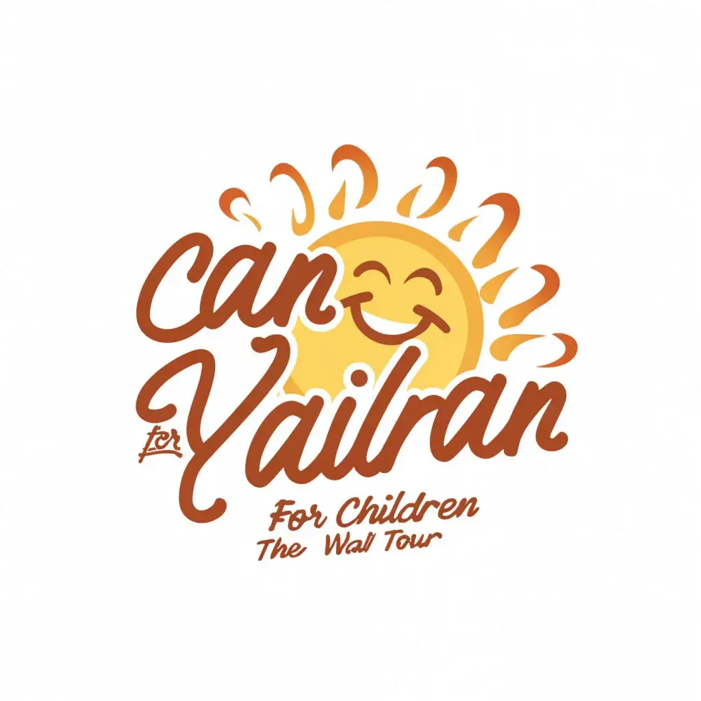 LOGO-Design-for-Can-Yamans-Childrens-Break-the-Wall-Tour-Bright-Sun-Heart-Symbol-on-a-Clear-Background