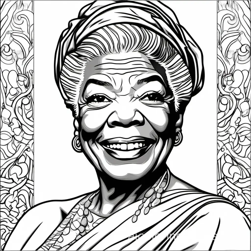 Maya-Angelou-Coloring-Page-Simple-and-Accessible-BlackandWhite-Line-Art-for-Kids